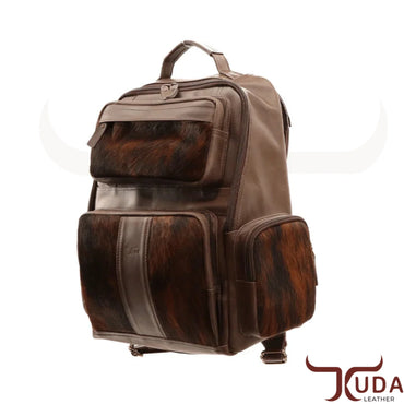 THE BLAKE - Cuero marrón de grano superior y piel de vaca genuina atigrada