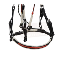 Premium Black Bridle with White & Orange Accents, and Matching Leather End Reins