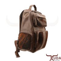 THE BLAKE - Cuero marrón de grano superior y piel de vaca genuina atigrada