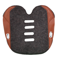 ContourFlex  Gray  Felt /Neoprene  and  Brown leather Saddle Pad