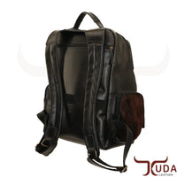 THE BLAKE - Cuero negro de grano superior y piel de vaca genuina atigrada