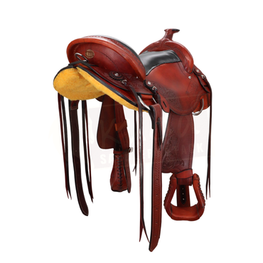 All Around Flex Saddle - 16" Light Oiled XWide - In Stock