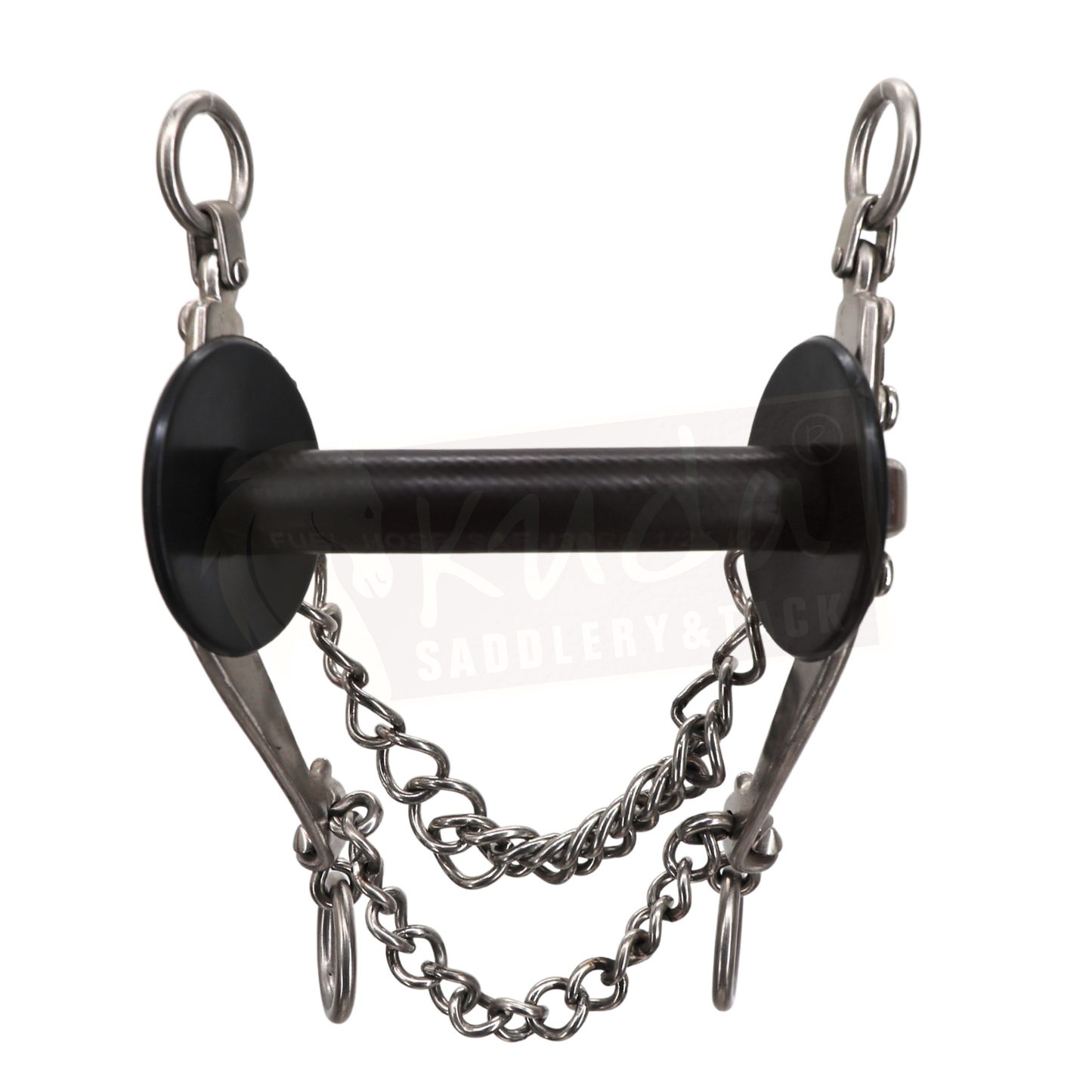 "C" Shank Bit with Interchangeable  Mouthpiece bar and Rubber