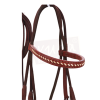 Brown Nylon/leather working bridle