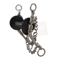 "C" Shank Bit with Interchangeable  Mouthpiece bar and Rubber