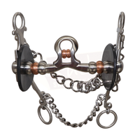 "C" Shank Bit with Interchangeable Mouthpiece, Spoon and Rollers