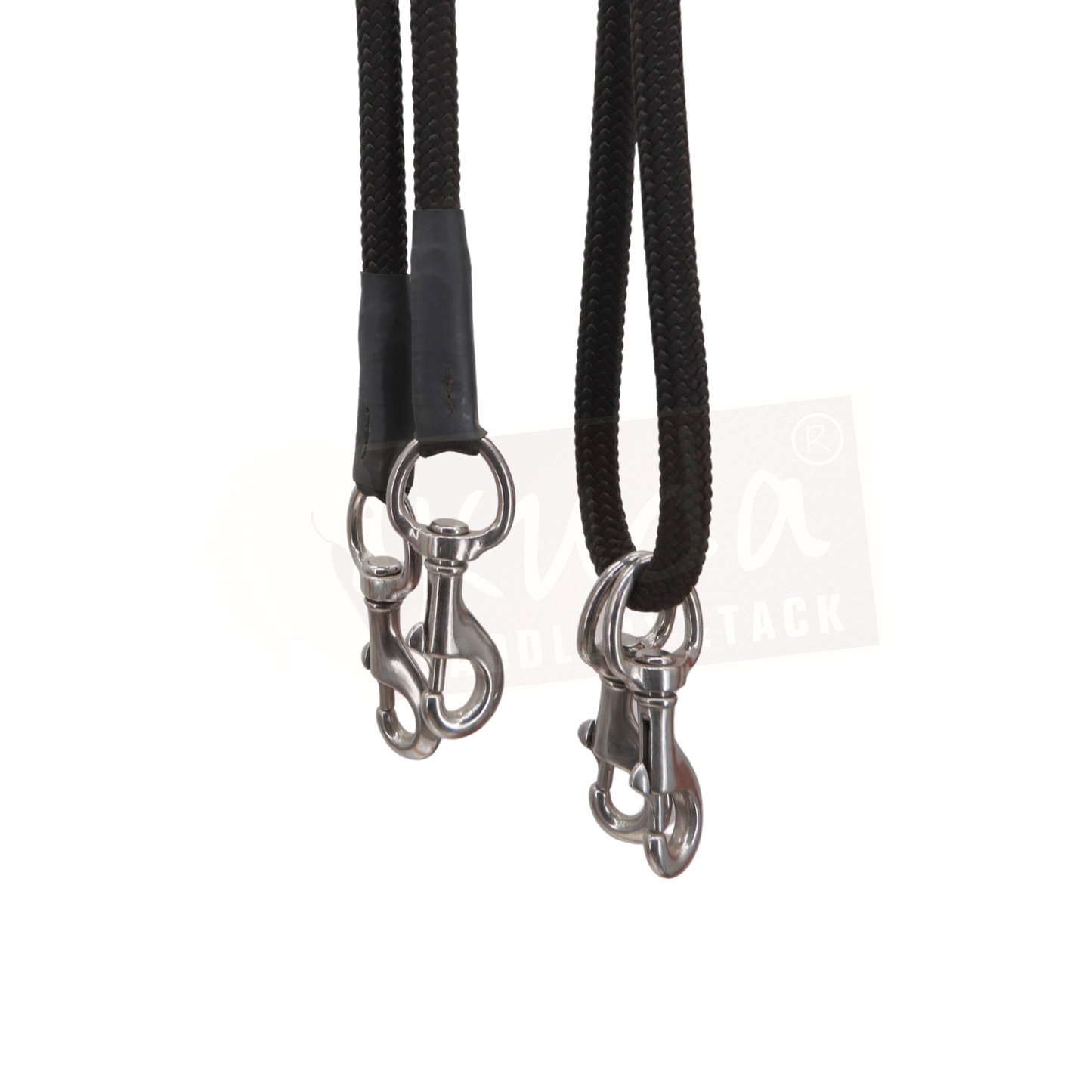 Nylon Draw Reins Black - 1/2"