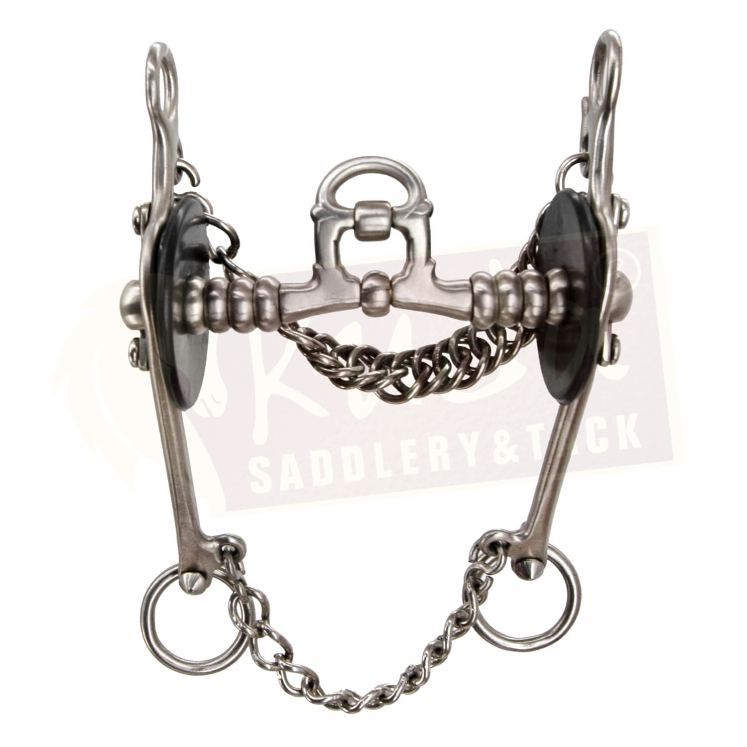 Fish Head Bit Fish Shank Bit with Interchangeable Mouthpiece and Small S.S. Rollers ...