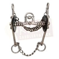 Fish Shank Bit with Interchangeable Mouthpiece and Small S.S. Rollers