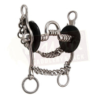 Small "S" Shank Bit, with Interchangeable U Mouthpiece and S.S. Rollers