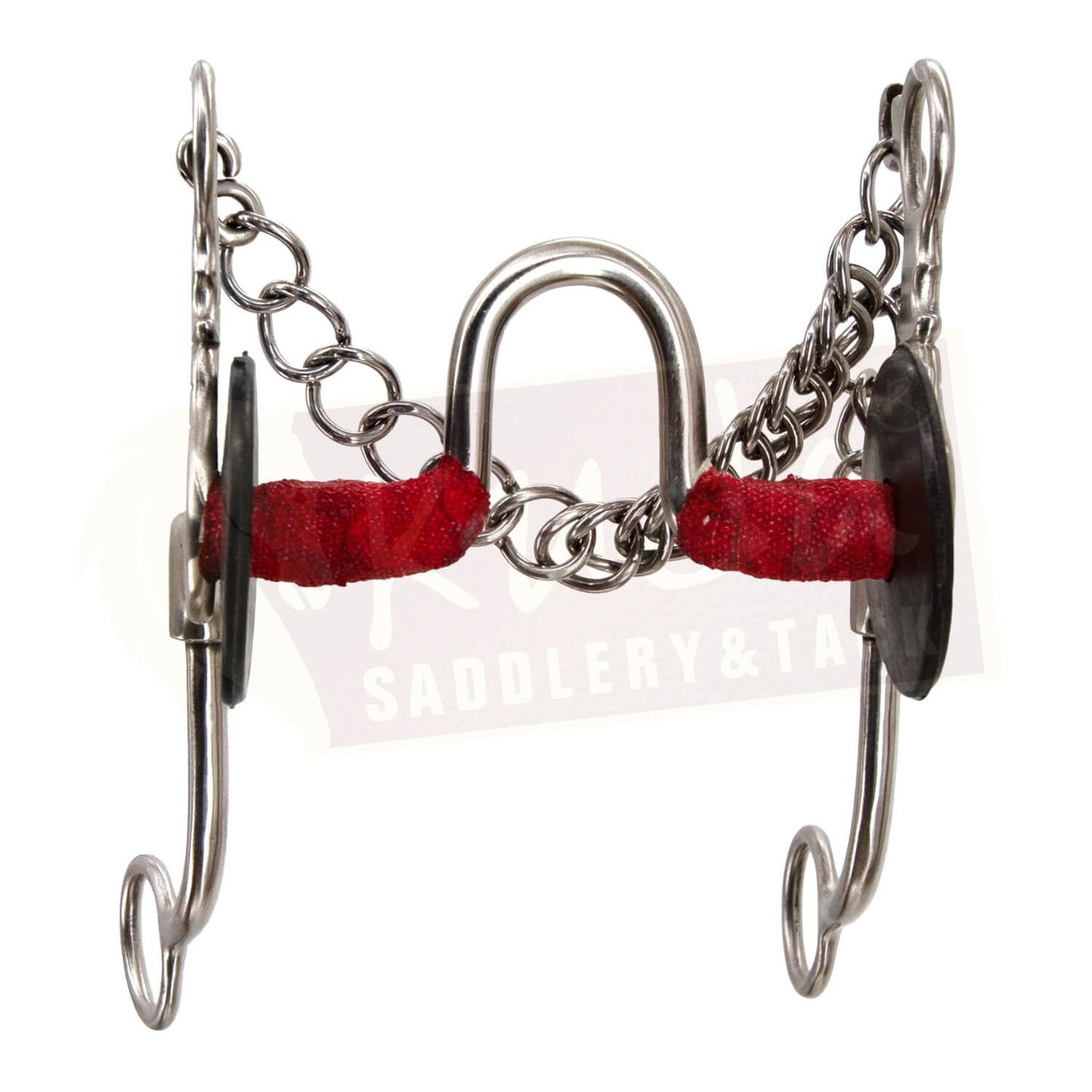 Chair Leg Bit with U Mouthpiece and Red Vet Wrap