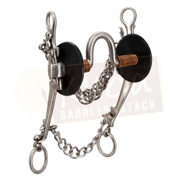 Flat Shank Bit with Interchangeable U Mouthpiece and Copper Wire