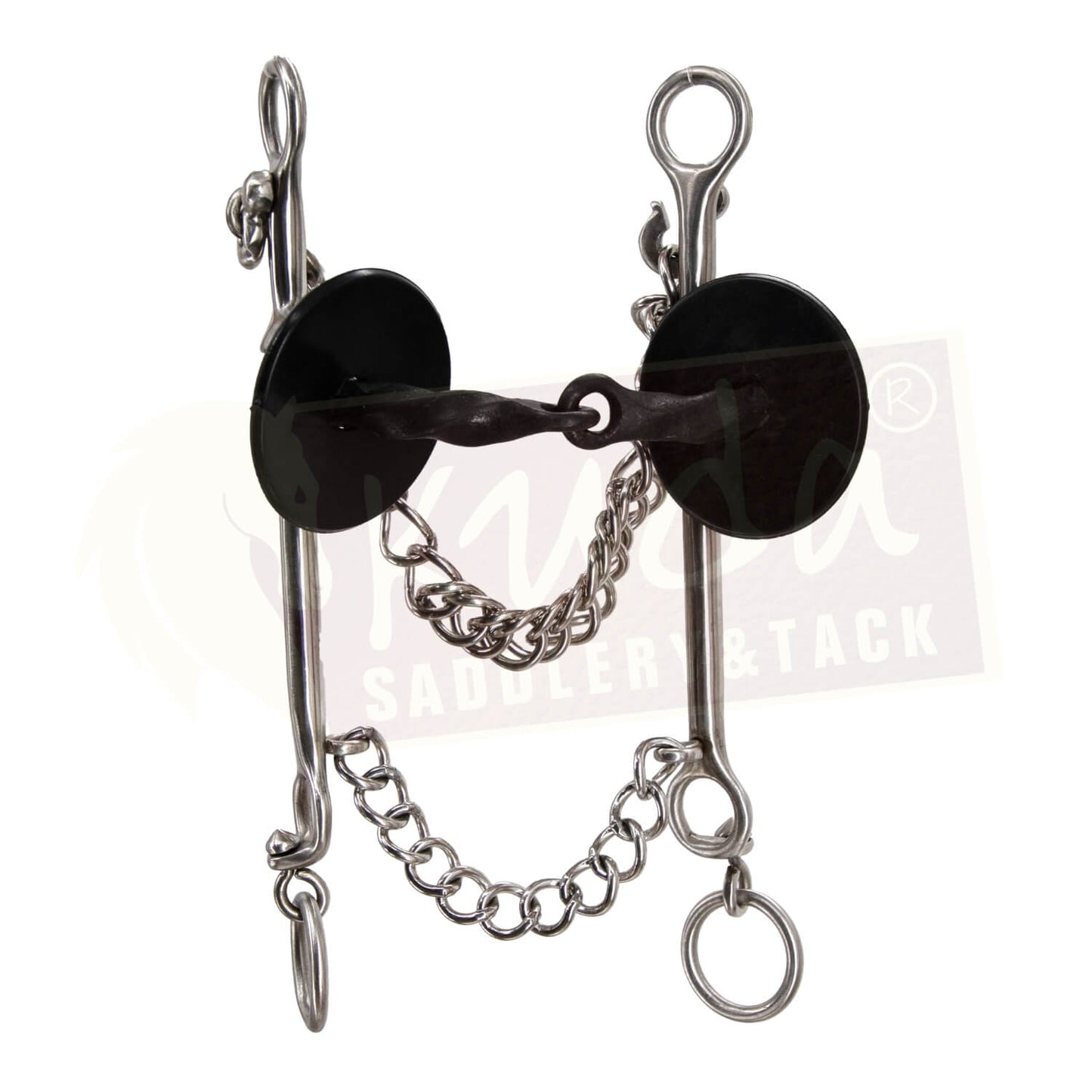 Straight Shank Bit with Sweet Iron Twisted Snaffle