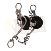 Fish Shank Bit with Double-Jointed Snaffle with Edge