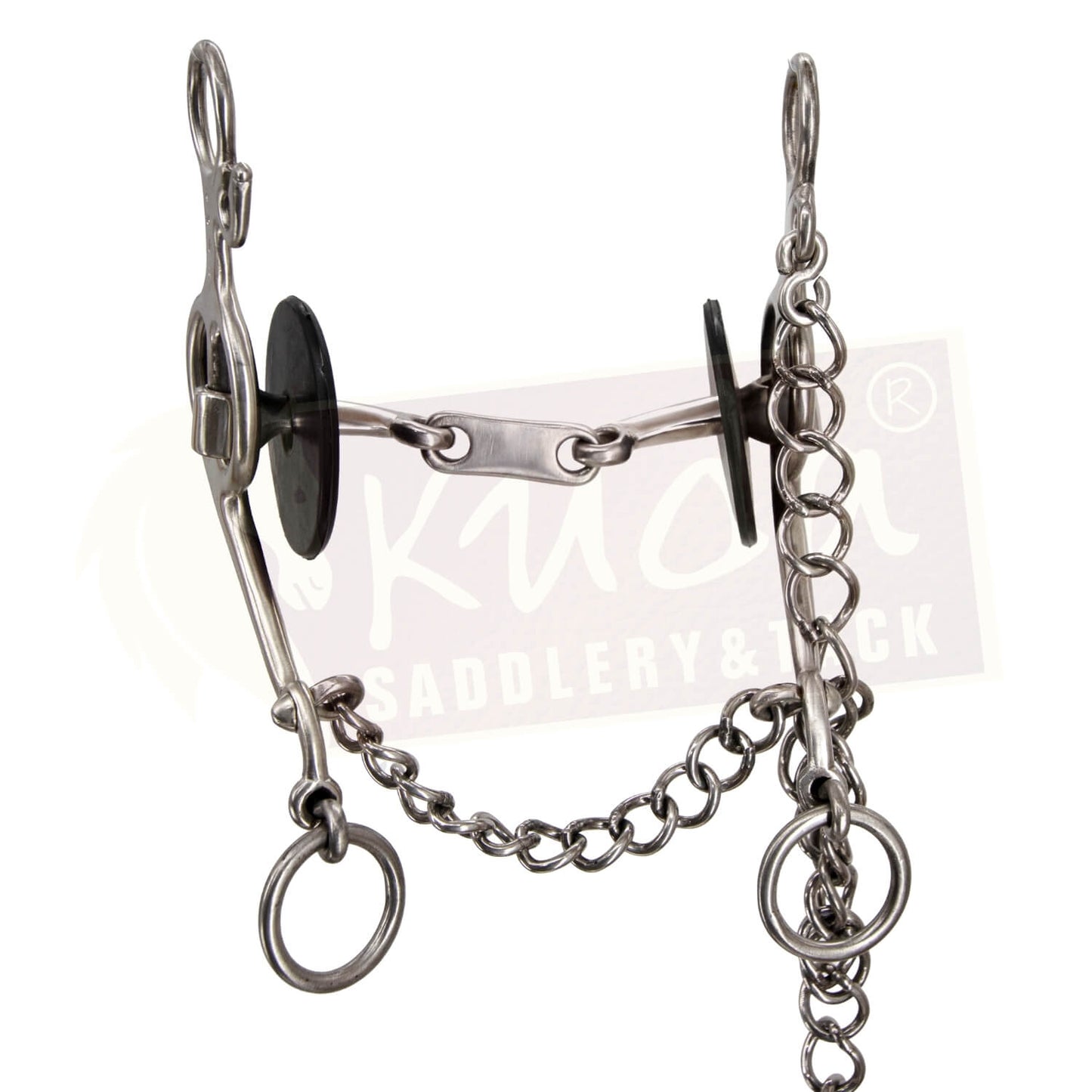 Fish Shank Bit with Double-Jointed Snaffle with Edge