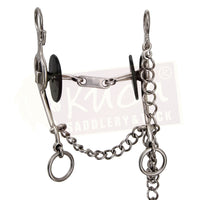 Fish Shank Bit with Double-Jointed Snaffle with Edge