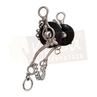 Reverse "C" Shank Bit with Interchangeable Mouthpiece, Spoon and S.S. Rollers