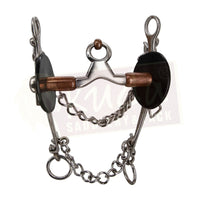 Fish Shank Bit with Interchangeable Mouthpiece, Spoon and Copper Rollers