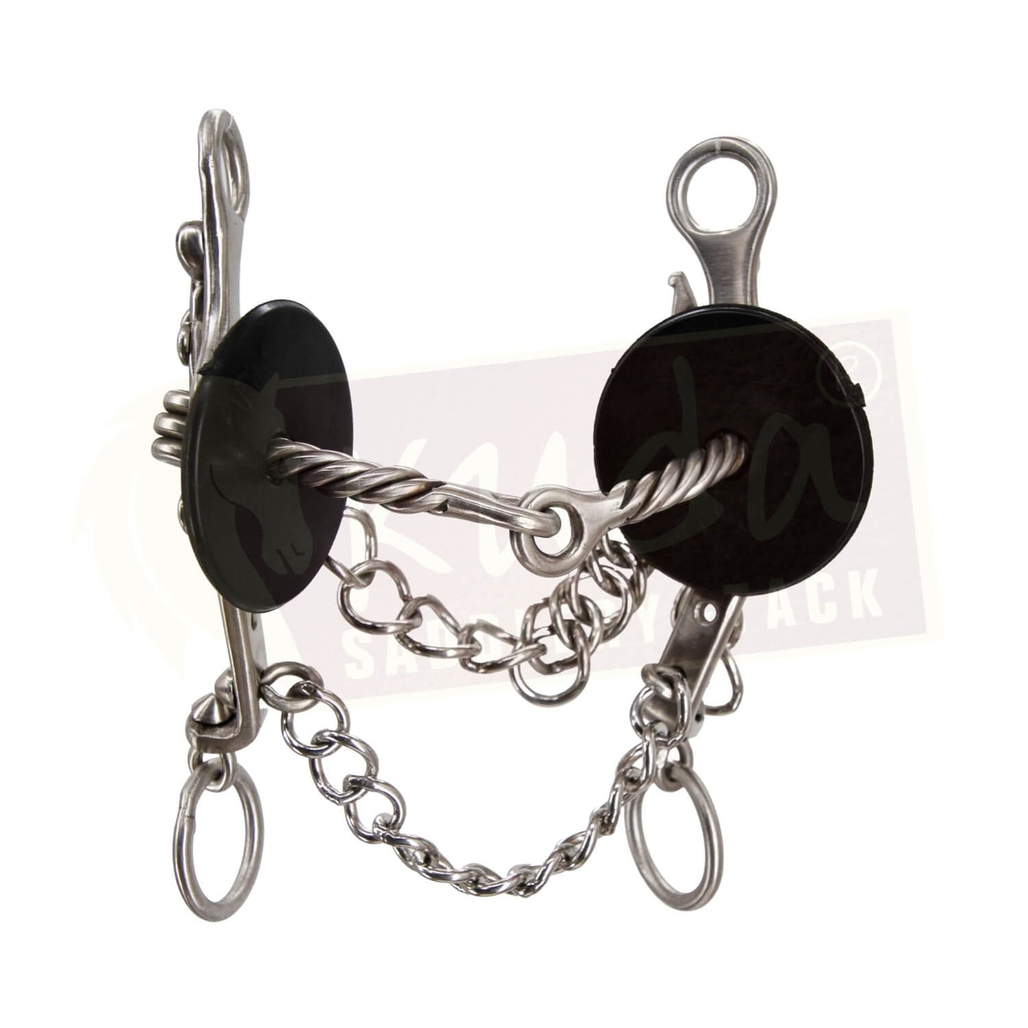 Small Shank Bit with Interchangeable Twisted Wire Single-Snaffle Mouthpiece