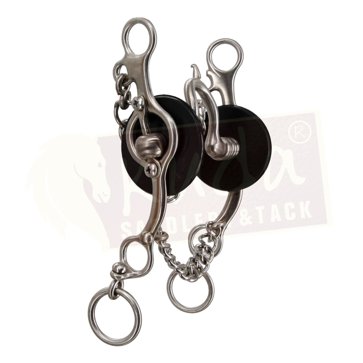 "C" Shank Bit with Interchangeable U Mouthpiece and S.S. Rollers