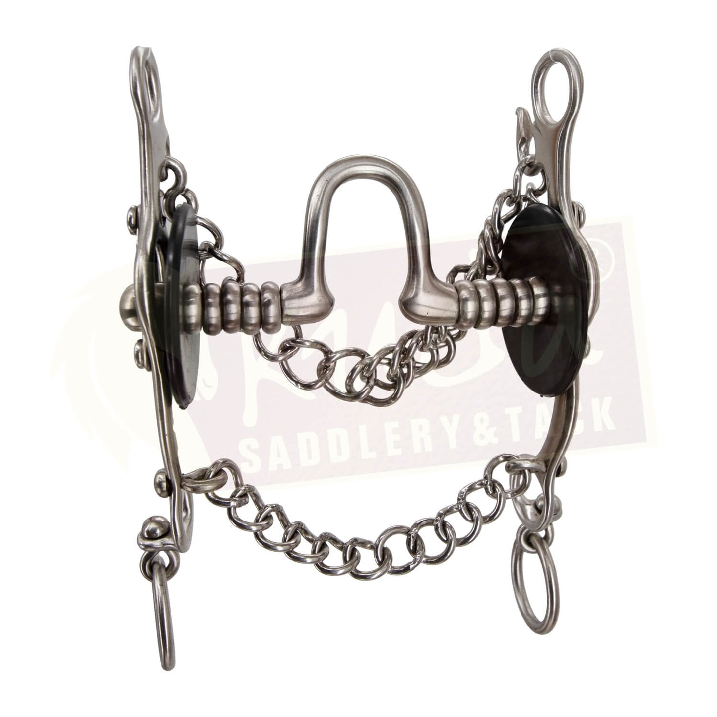 "C" Shank Bit with Interchangeable U Mouthpiece and S.S. Rollers
