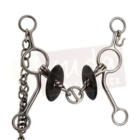 Gag Shank Bit with Twisted Wire and Double-Jointed Lifesaver Mouthpiece