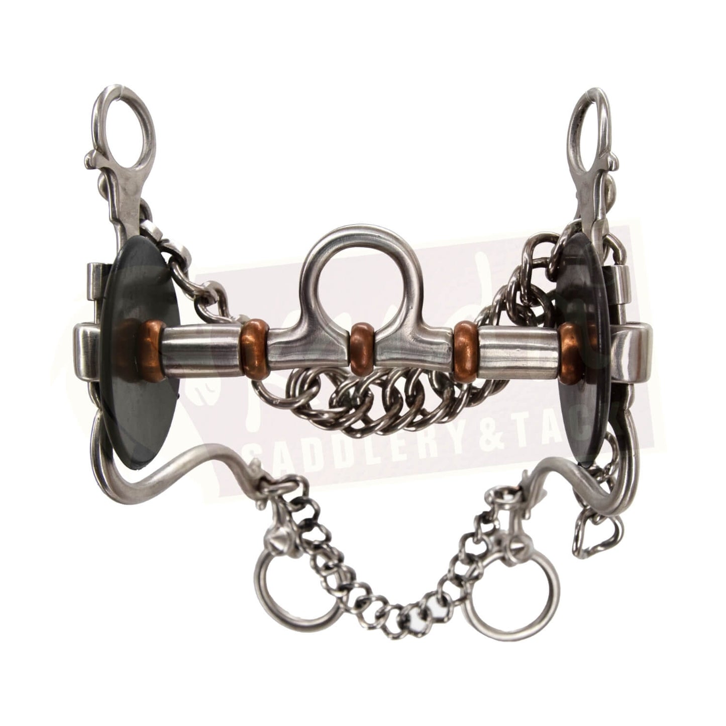 "S" Shank Bit with Bar, Spoon and Copper Rollers