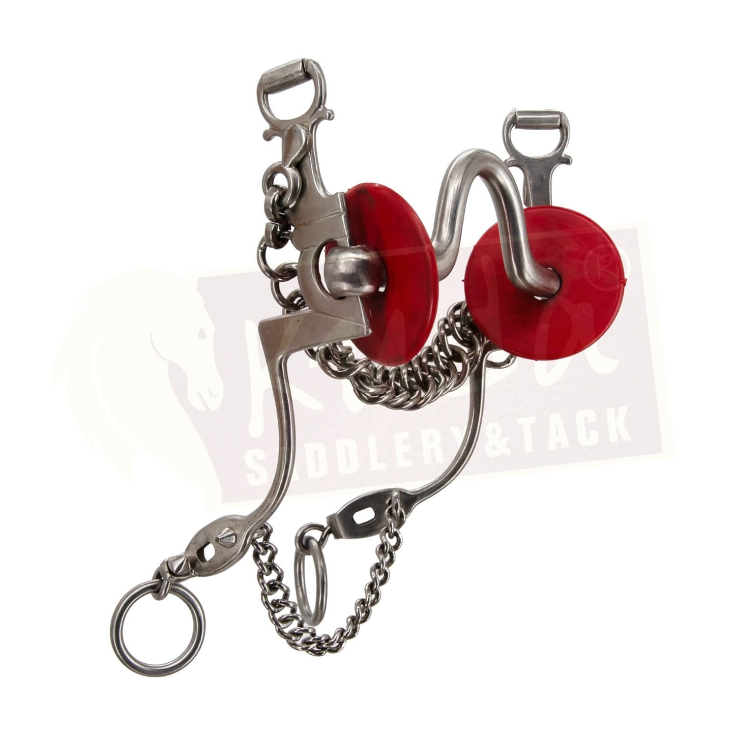 Chair Leg Shank Bit with U Port and Red Rubber Bit Guards