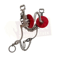 Chair Leg Shank Bit with U Port and Red Rubber Bit Guards