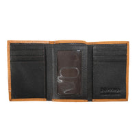 Men's Nocona Tan Bifold Calf Hair and Tooled Leather Overlay Wallet N500048908