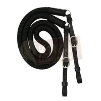 Nylon Reins with Leather Ends - 3/4" (Assorted Colors)