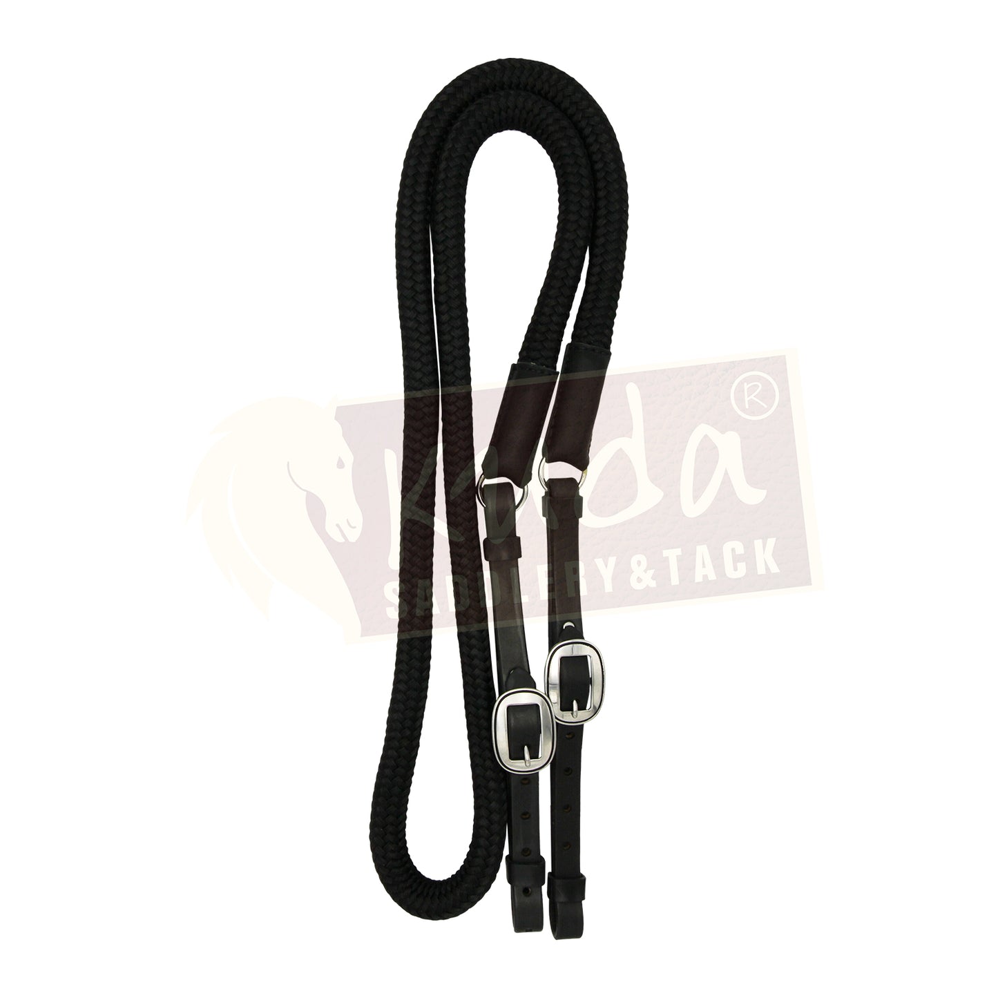 Nylon Reins with Leather Ends - 3/4" (Assorted Colors)