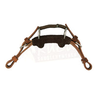 Leather Curb - Braided with 2 Knobs