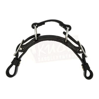 Leather Curb - Flat with 2 S.S. Rings