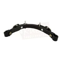 Leather Curb - Flat with 2 S.S. Rings