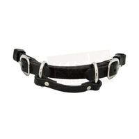 Leather Curb - Flat with 2 S.S. Rings