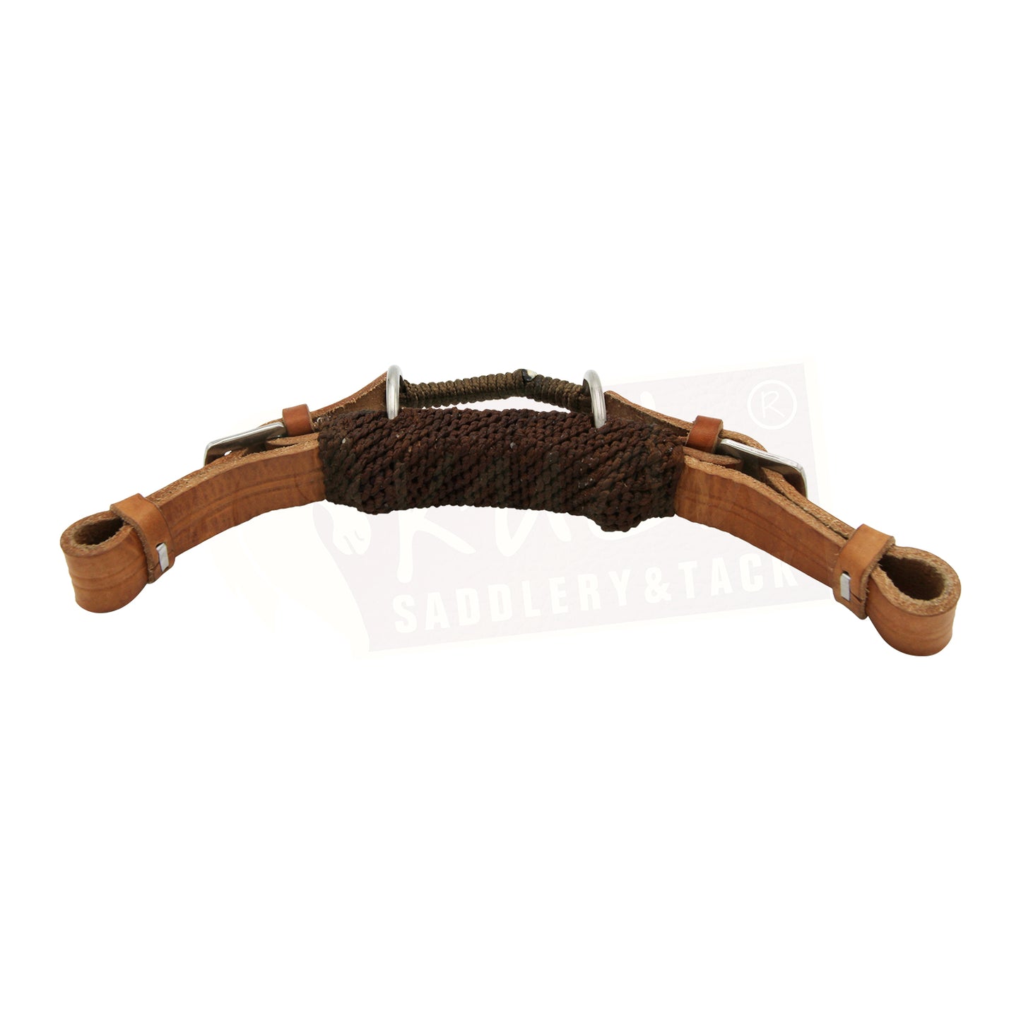 Leather Curb - Braided with 2 Knobs
