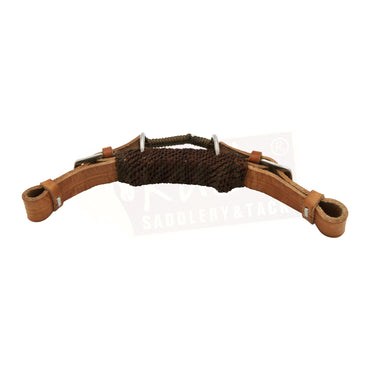 Leather Curb - Braided with 2 Knobs