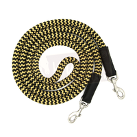 Nylon Reins with S.S Snaps - 5/8" - Black and Gold
