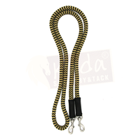 Nylon Reins with S.S Snaps - 5/8" - Black and Gold
