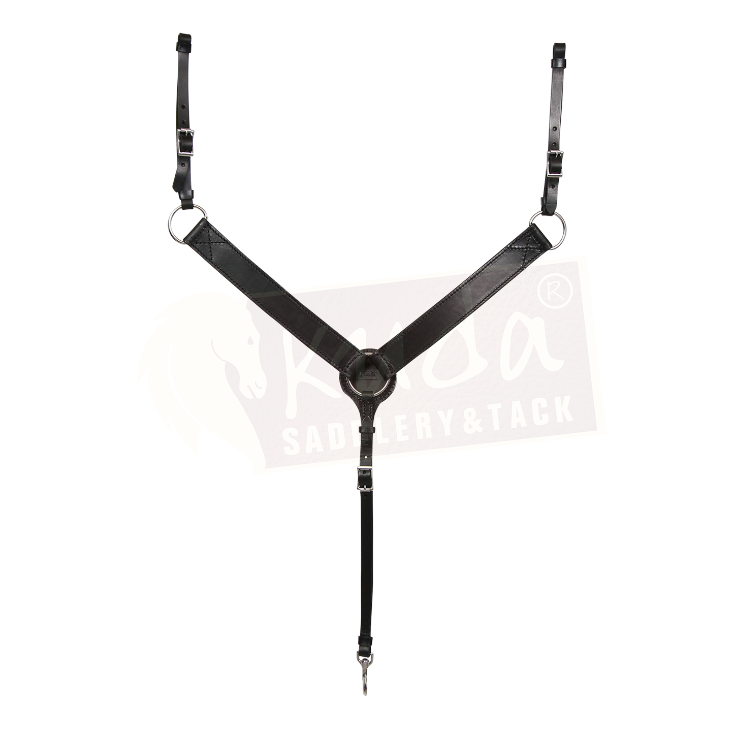 Leather Breast Collar - 1 1/2" - Black
