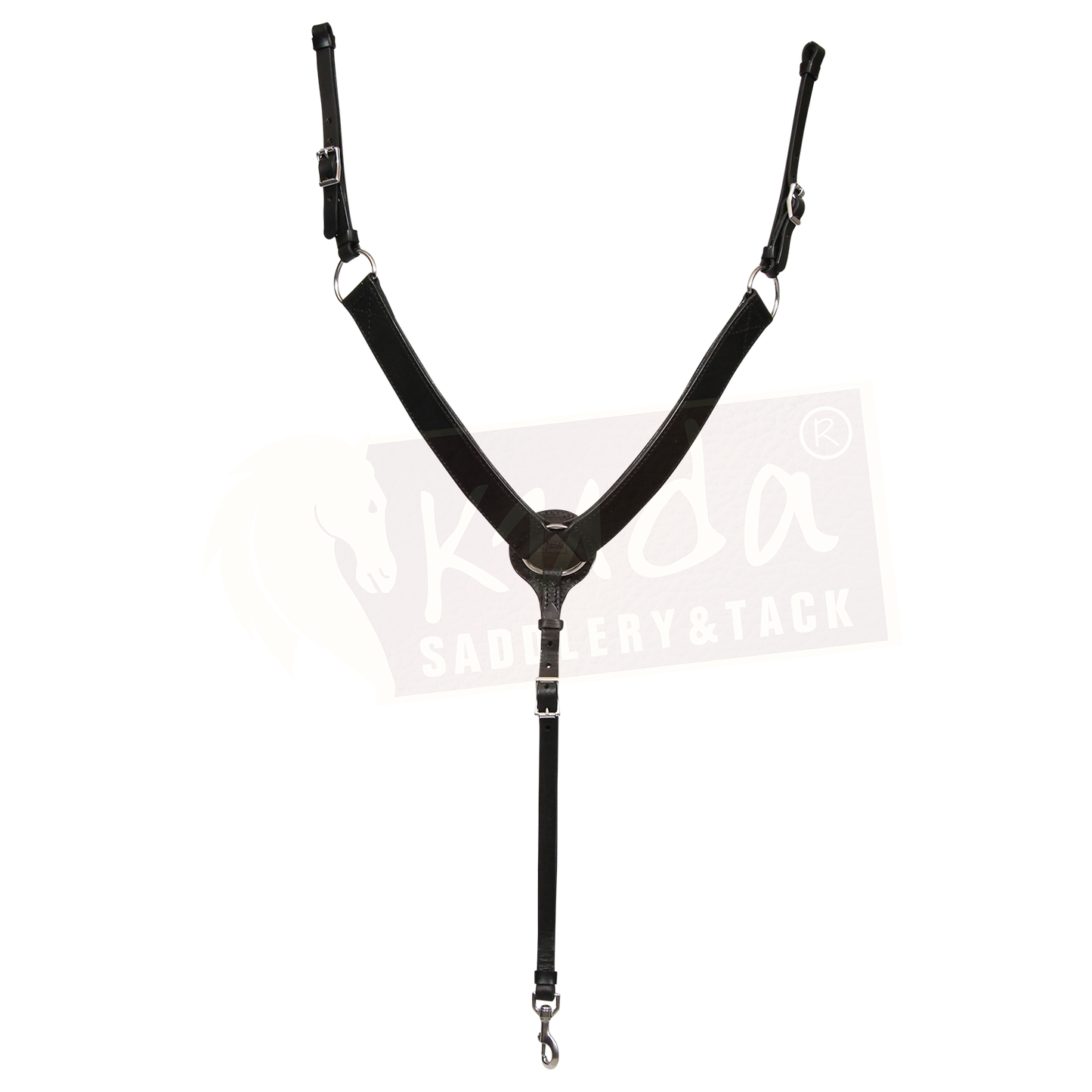 Leather Breast Collar - 1 1/2" - Black