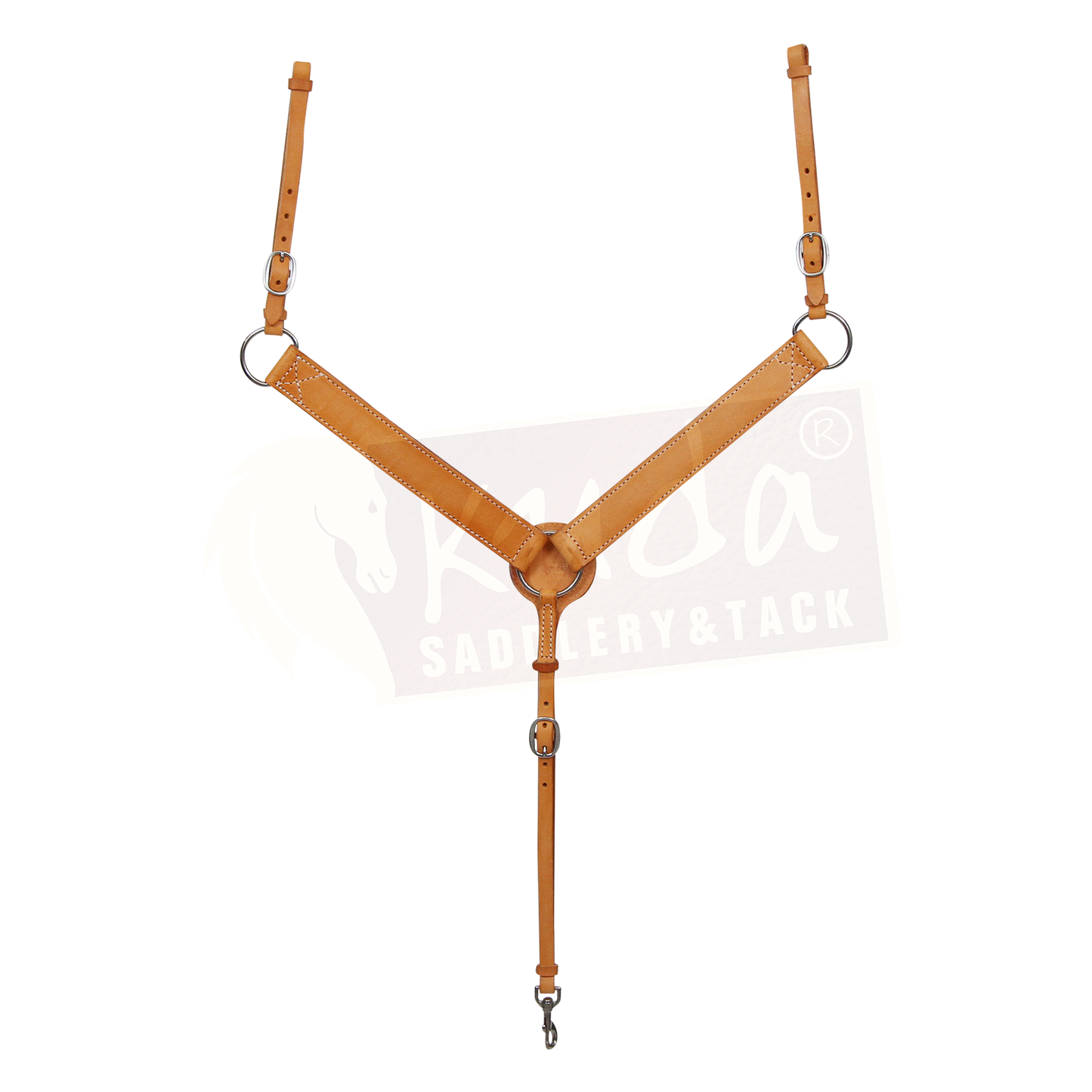 Leather Breast Collar - 1 1/2" - Brown